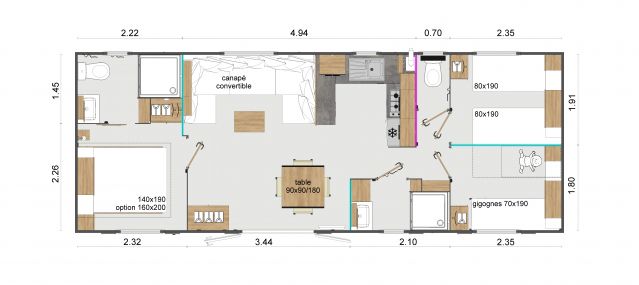 Plan Mobil-home Rapidhome Elite Elite 1040