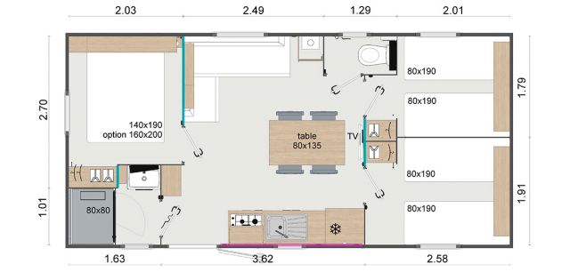Plan Mobil-home Rapidhome Lodge Lodge 8073