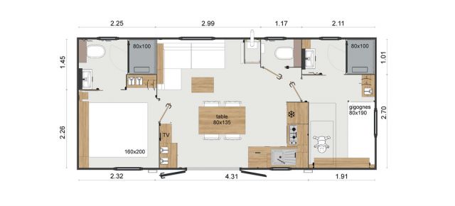 Plan Mobil-home Rapidhome Standing VP 92