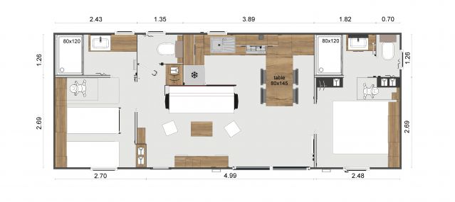 Plan Mobil-home Rapidhome New Valley New Valley 142