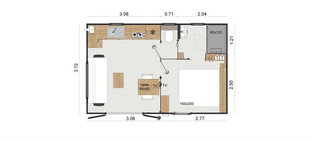 Plan Mobil-home Rapidhome Standing VP 61