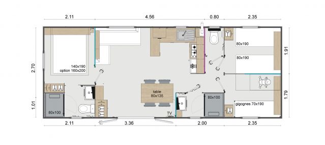 Plan Mobil-home Rapidhome  Lodge 100