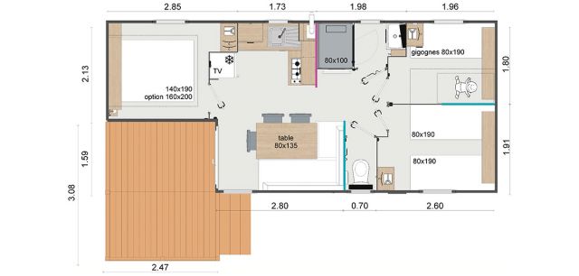 Plan Mobil-home Rapidhome Lodge Lodge 83 TG