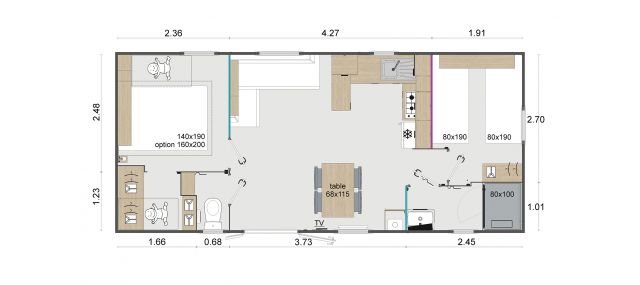 Plan Mobil-home Rapidhome Lodge Lodge 872