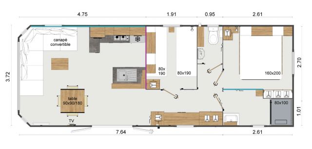 Plan Mobil-home Rapidhome Elite Elite 1049
