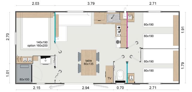 Plan Mobil-home Rapidhome Lodge Lodge 83