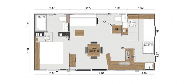 Plan Mobil-home Rapidhome New Valley New Valley 820